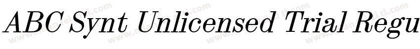 ABC Synt Unlicensed Trial Regular字体转换